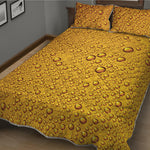 Water Drops On Beer Print Quilt Bed Set