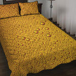 Water Drops On Beer Print Quilt Bed Set