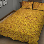 Water Drops On Beer Print Quilt Bed Set