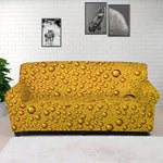 Water Drops On Beer Print Sofa Cover