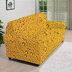 Water Drops On Beer Print Sofa Cover