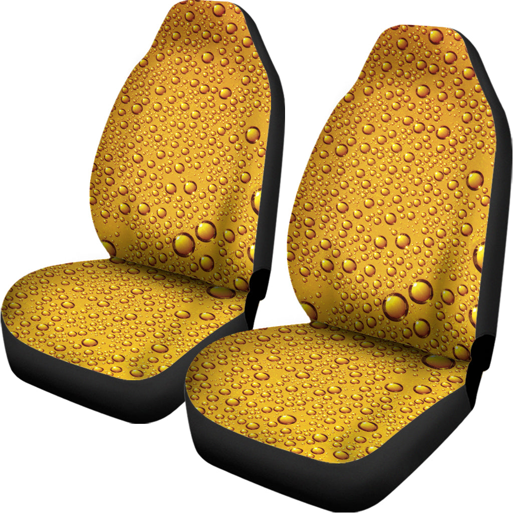 Water Drops On Beer Print Universal Fit Car Seat Covers