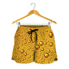 Water Drops On Beer Print Women's Shorts