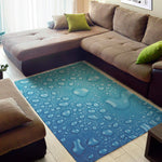 Water Drops Print Area Rug