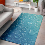 Water Drops Print Area Rug