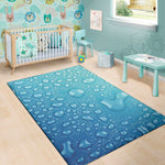 Water Drops Print Area Rug