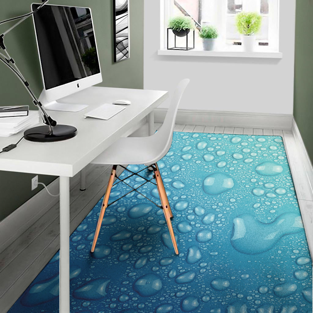 Water Drops Print Area Rug