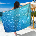 Water Drops Print Beach Sarong Wrap