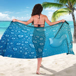Water Drops Print Beach Sarong Wrap
