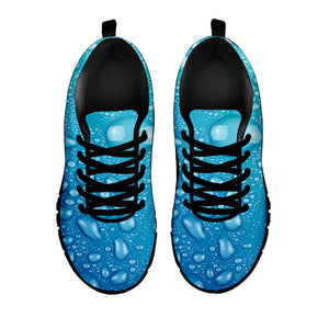 Water Drops Print Black Sneakers