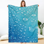 Water Drops Print Blanket