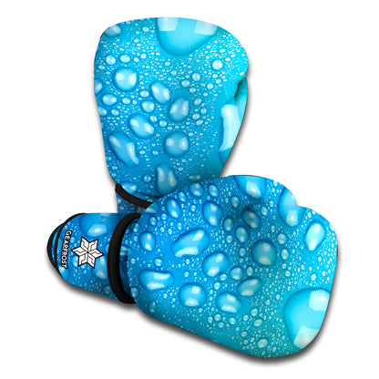Water Drops Print Boxing Gloves