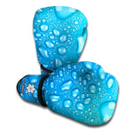 Water Drops Print Boxing Gloves