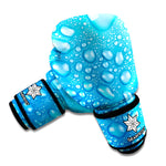 Water Drops Print Boxing Gloves