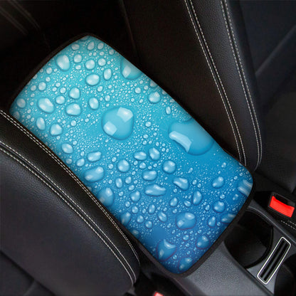Water Drops Print Car Center Console Cover