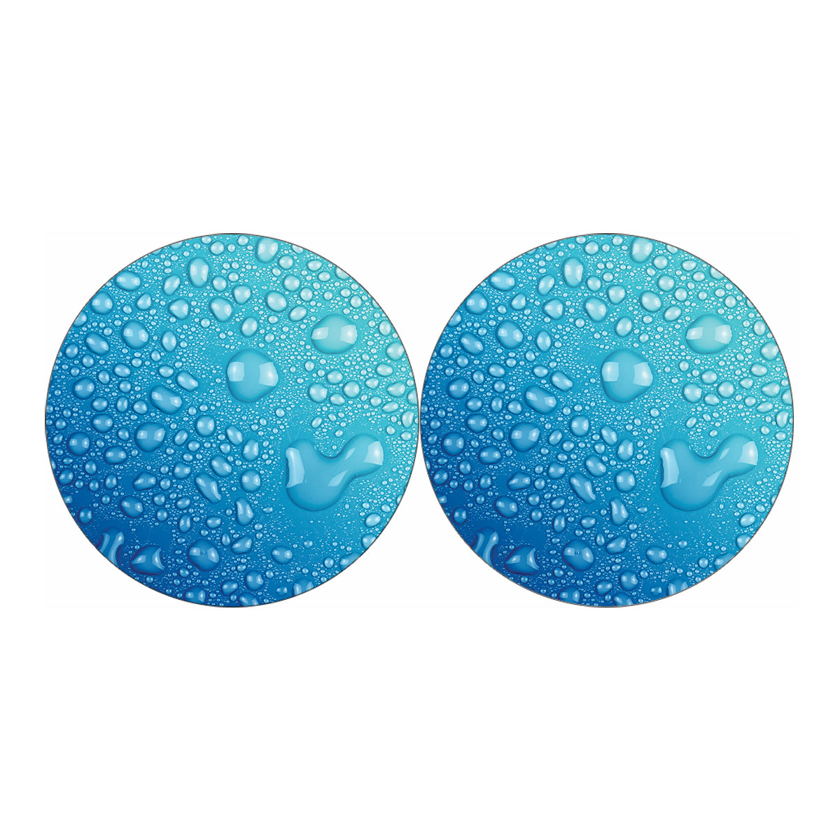 Water Drops Print Car Coasters