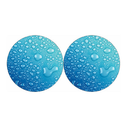 Water Drops Print Car Coasters