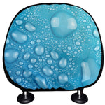 Water Drops Print Car Headrest Covers