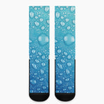 Water Drops Print Crew Socks