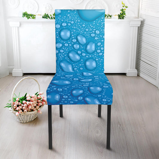 Water Drops Print Dining Chair Slipcover