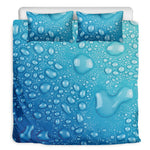 Water Drops Print Duvet Cover Bedding Set