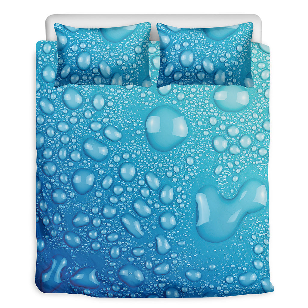 Water Drops Print Duvet Cover Bedding Set