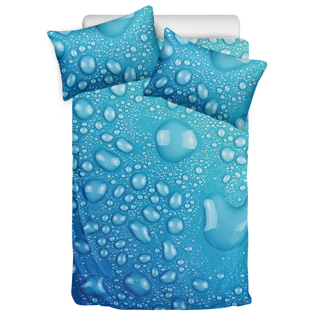 Water Drops Print Duvet Cover Bedding Set