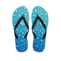 Water Drops Print Flip Flops