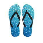 Water Drops Print Flip Flops
