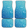 Water Drops Print Front and Back Car Floor Mats