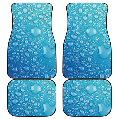 Water Drops Print Front and Back Car Floor Mats
