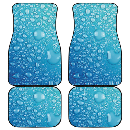 Water Drops Print Front and Back Car Floor Mats