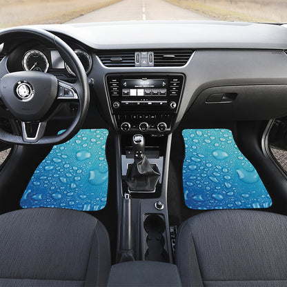 Water Drops Print Front Car Floor Mats