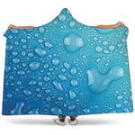 Water Drops Print Hooded Blanket