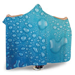 Water Drops Print Hooded Blanket