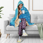 Water Drops Print Hooded Blanket