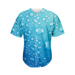 Water Drops Print Men's Baseball Jersey