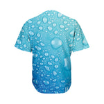Water Drops Print Men's Baseball Jersey