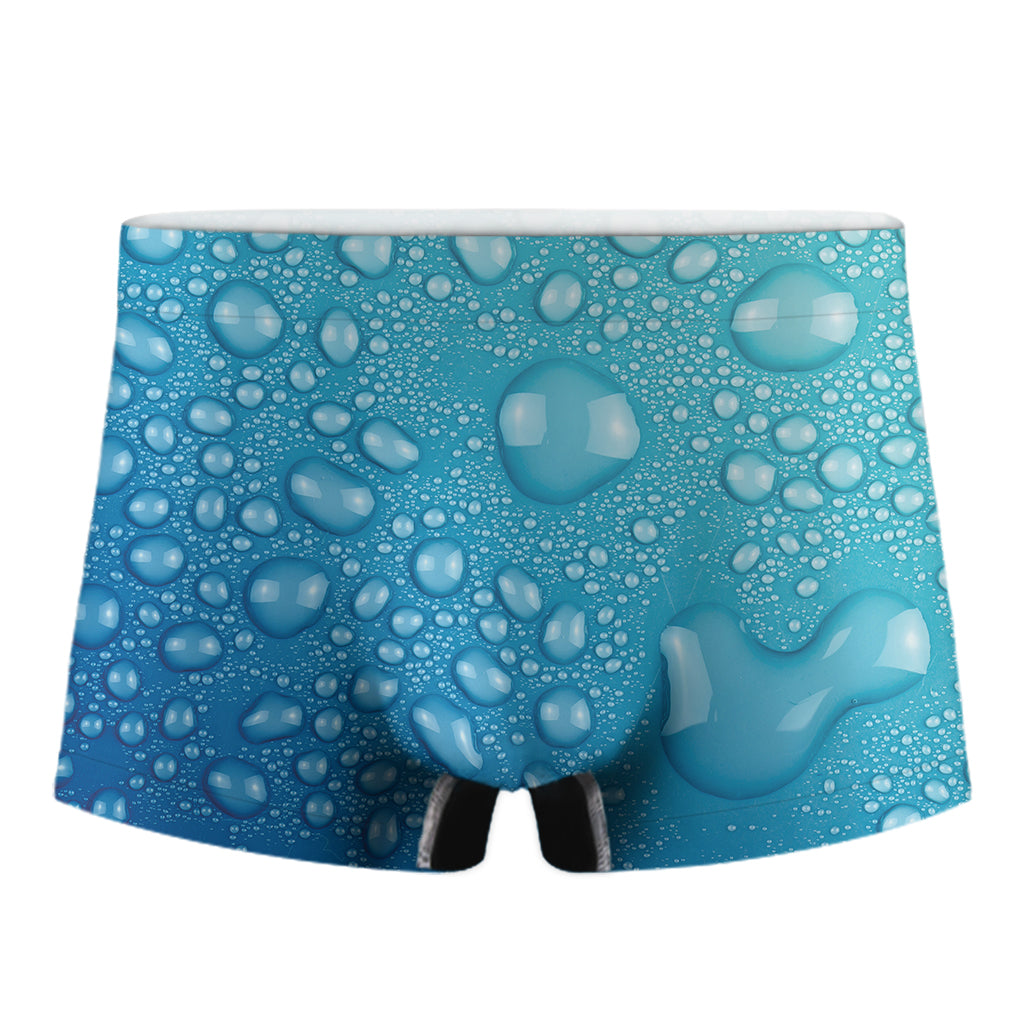 Water Drops Print Men's Boxer Briefs
