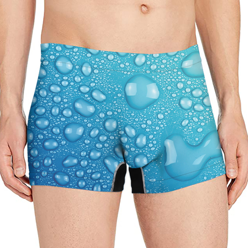 Water Drops Print Men's Boxer Briefs