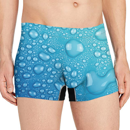 Water Drops Print Men's Boxer Briefs