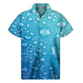 Water Drops Print Men's Short Sleeve Shirt
