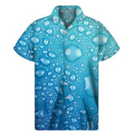 Water Drops Print Men's Short Sleeve Shirt