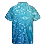 Water Drops Print Men's Short Sleeve Shirt