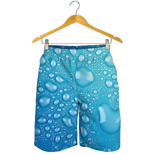 Water Drops Print Men's Shorts