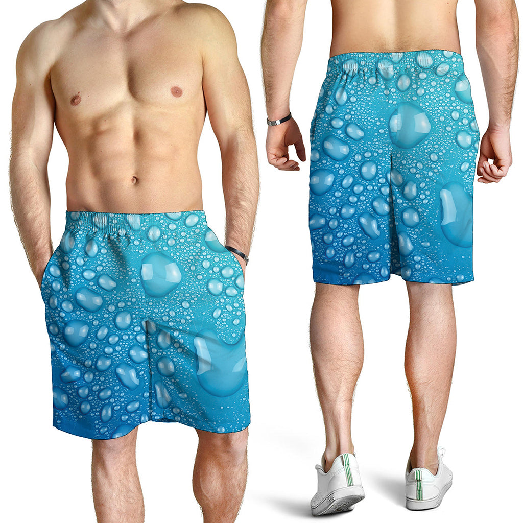Water Drops Print Men's Shorts