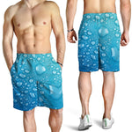 Water Drops Print Men's Shorts