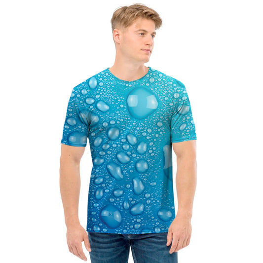 Water Drops Print Men's T-Shirt