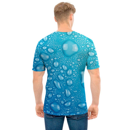 Water Drops Print Men's T-Shirt