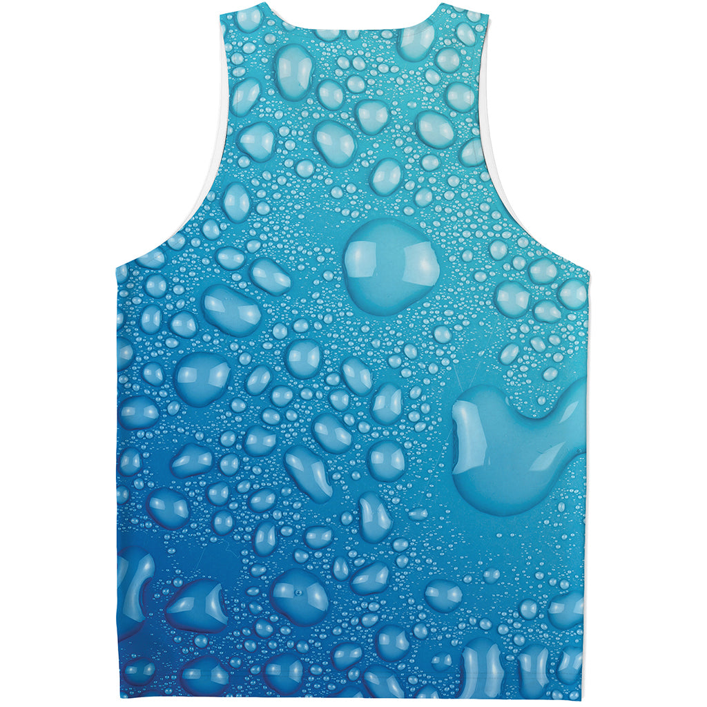 Water Drops Print Men's Tank Top